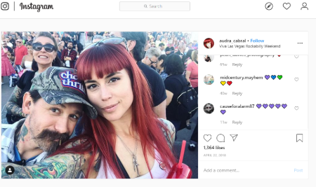 Audra with Oliver in Las Vegas.