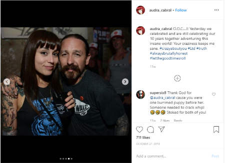 Oliver Peck and Audra Cabral are together for over 10 years.