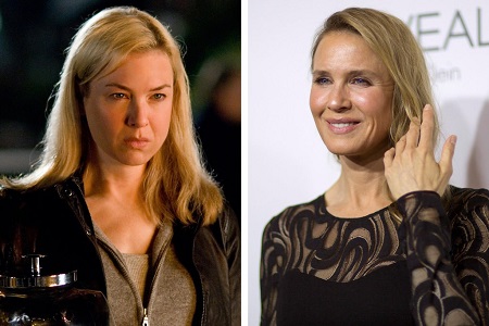 Renée Zellweger before 2010 and during her appearance at Elle Magazine’s Women in Hollywood’ celebration.