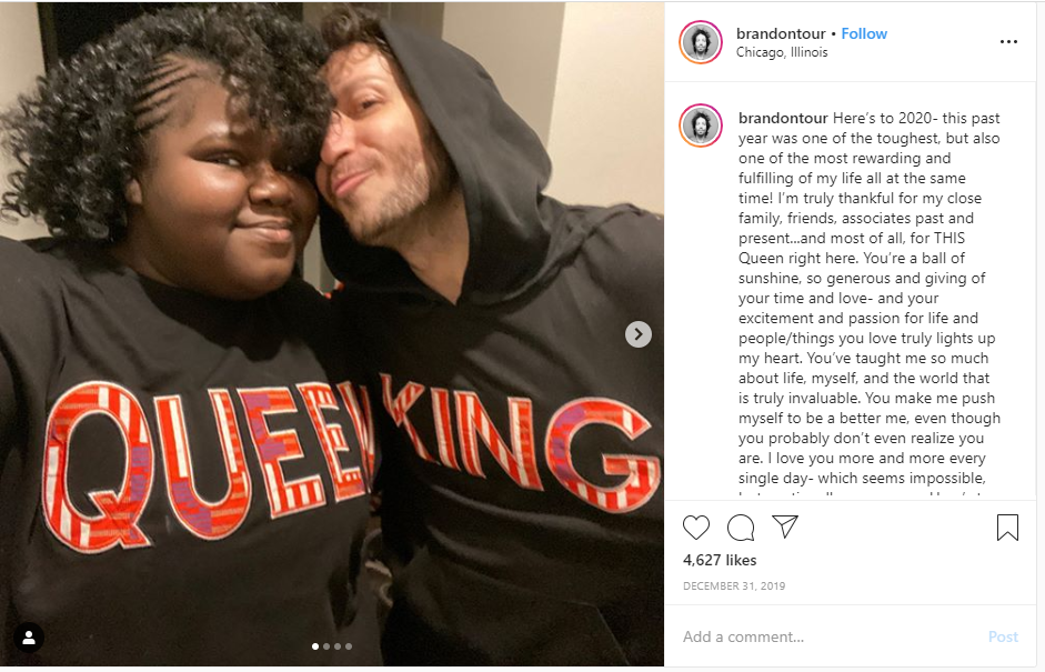 Gabourey Sidibe is in relationship with her boyfriend Brandon Frankel.