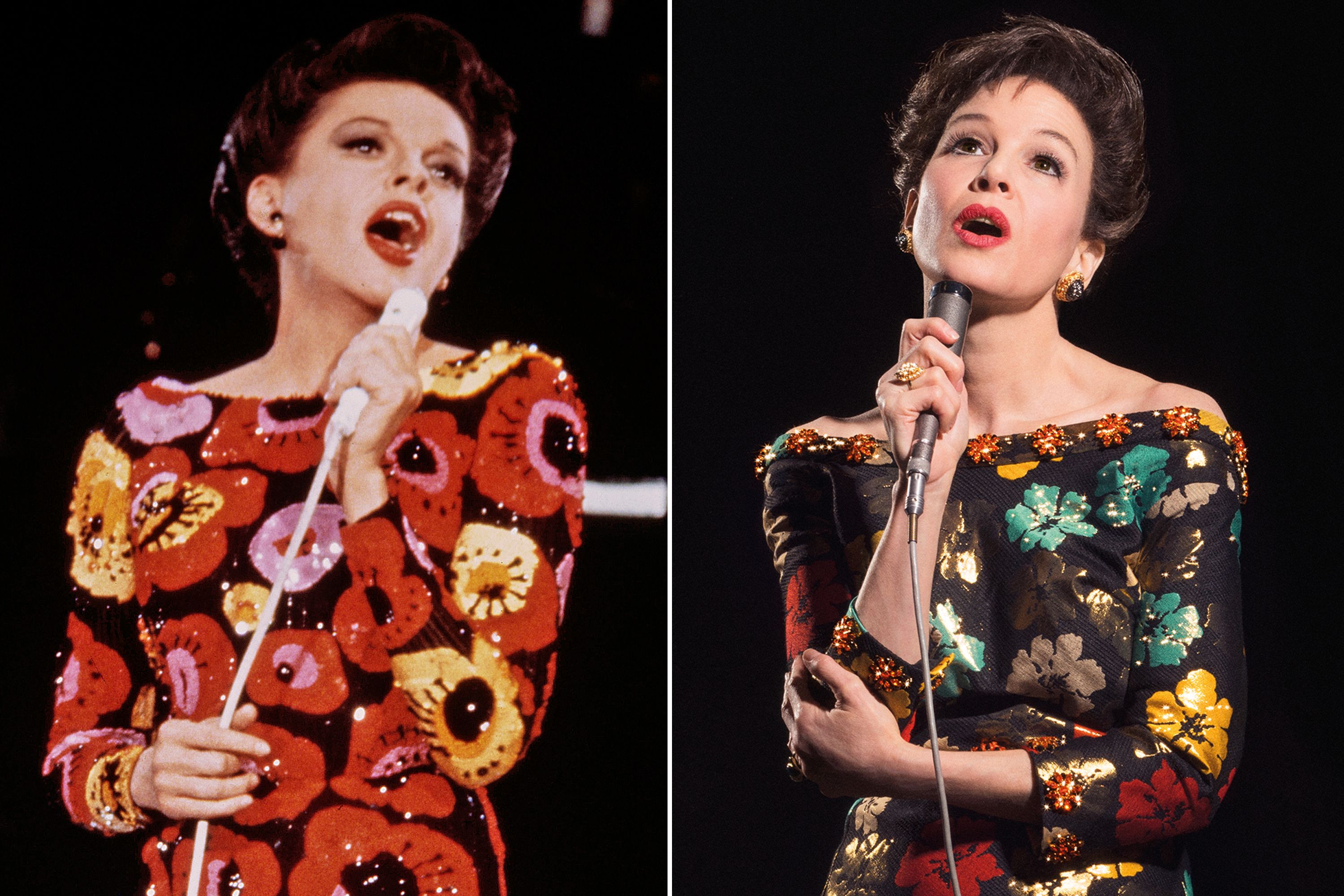 left judy garland singing right renee as judy garland 