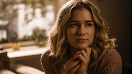 Elizabeth Lail plays alongside actors Penn Badgley, Ambyr Childers, and Victoria Pedretti.