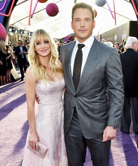 Chris Pratt and Anna Faris at an event.