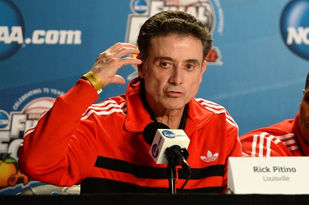 Rick Pitino during a press conference.