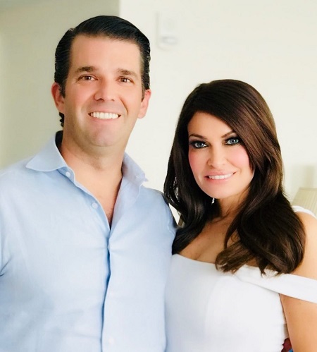 The incredibly FaceTuned photo of Kimberly Guilfoyle and boyfriend Donald Trump Jr.