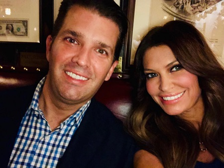 Kimberly Guilfoyle and Donald Trump, Jr. taking a selfie.