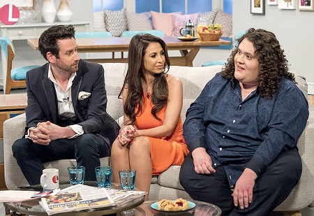 Jonathan Antoine, Jamie Raven and Francine Lewis during their 'Lorraine' appearance.