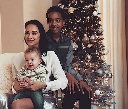 Draya Michele with son Kniko Howard and daughter Jru Scandrick.
