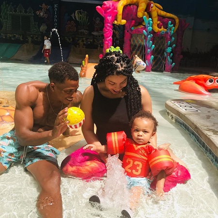 Jordin Sparks, her husband Dana Isaiah and their son Dana Isaiah Jr.