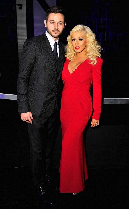 Christina Aguilera and fiance Matthew Rutler in 2015..