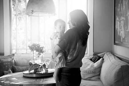Jodi Faeth with her daughter Charlie as an infant.