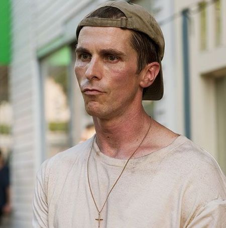 Christian lost weight around his face and body to fit the role of a cocaine addict.