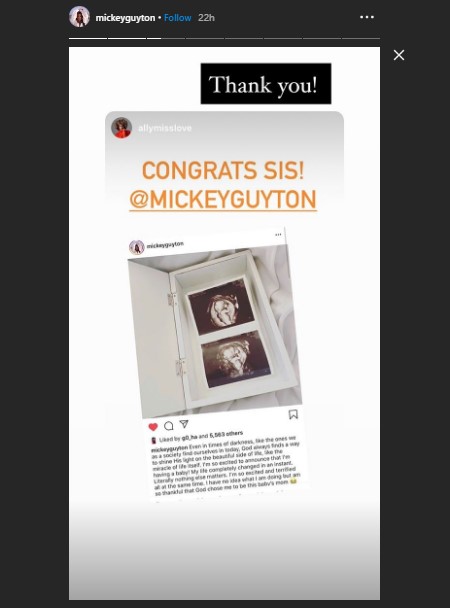 mickey guyton shares sonograms picture.