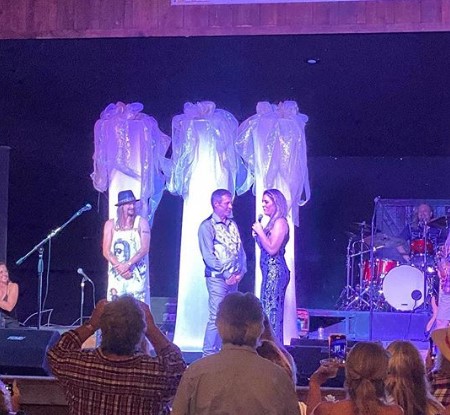 ernest and crystal renewed their vows.