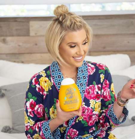 Savannah Chrisley while promoting skin care products.
