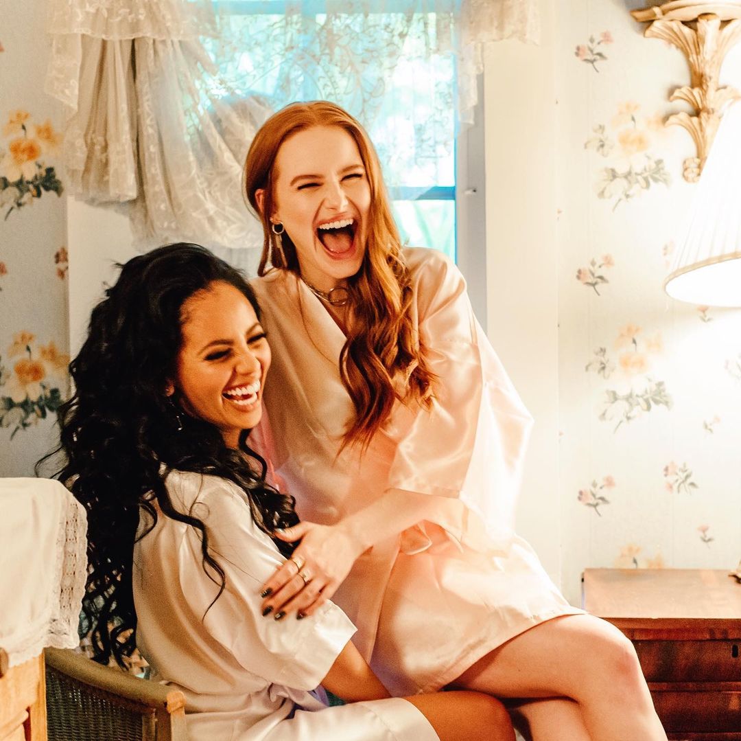 Madelaine Petsch with her best friend, Vanessa Morgan.