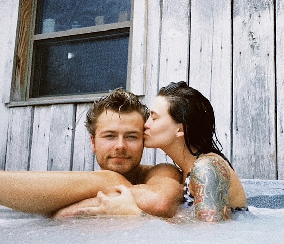 Peyton Meyer is with his girlfriend, Taela.