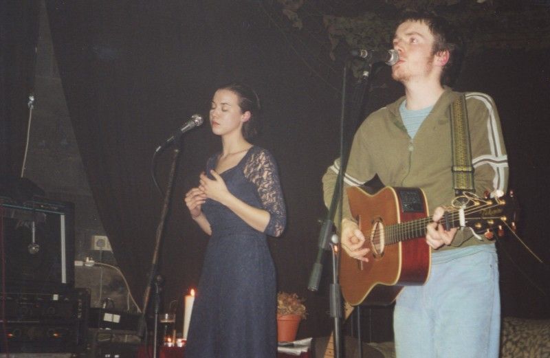 Lisa Hannigan is with her ex-boyfriend, Damien Rice.