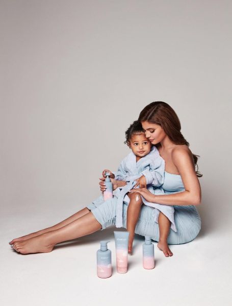 Kylie Jenner is with her daughter, Stormi Webster.