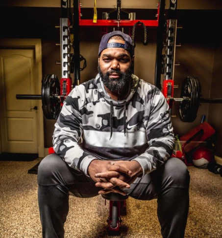 Michael Oher on Ravens Jersey.