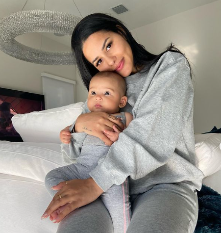 Tyler Herro's girlfriend Katya Henry with their daughter.
