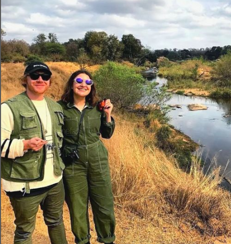 Rupert Grint buys essential goods with his pregnant girlfriend, Georgia Groome.